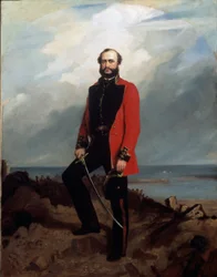 Generalmajor Charles Ashe Windham (1810-70) Coldstream Guards, stehend vor dem Redan, Sewastopol, 1855